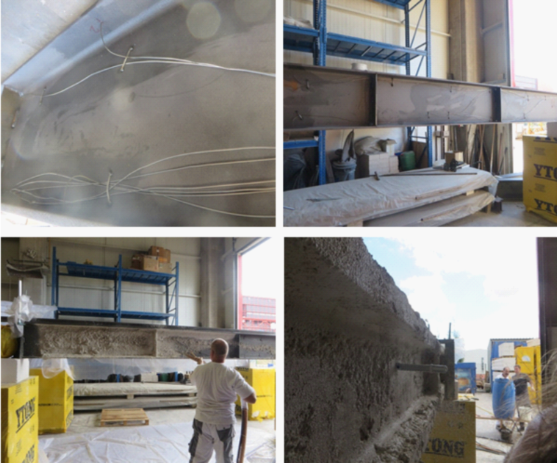 Spray Mortar Fire Insulation Application for Loaded Steel Beam