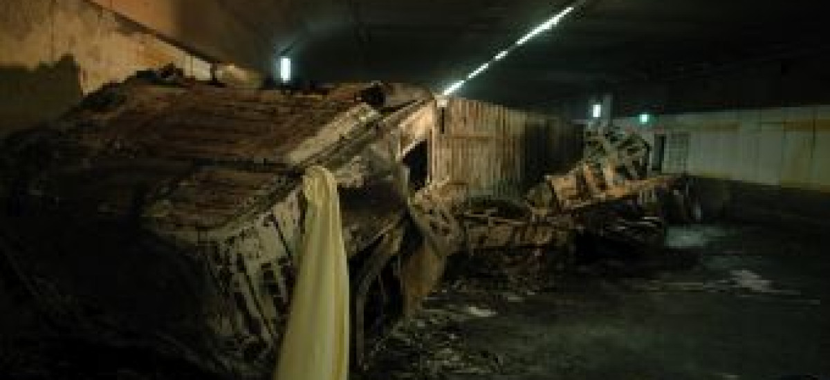 Ongeluk vrachtwagen in de Heinenoordtunnel
