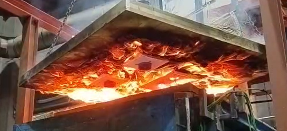 Successful fire test of CLT ceiling with penetrations