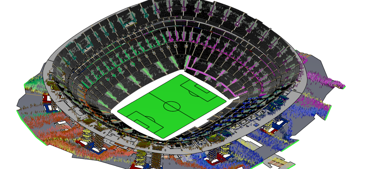 La simulation de l’évacuation dans les grandes enceintes sportives